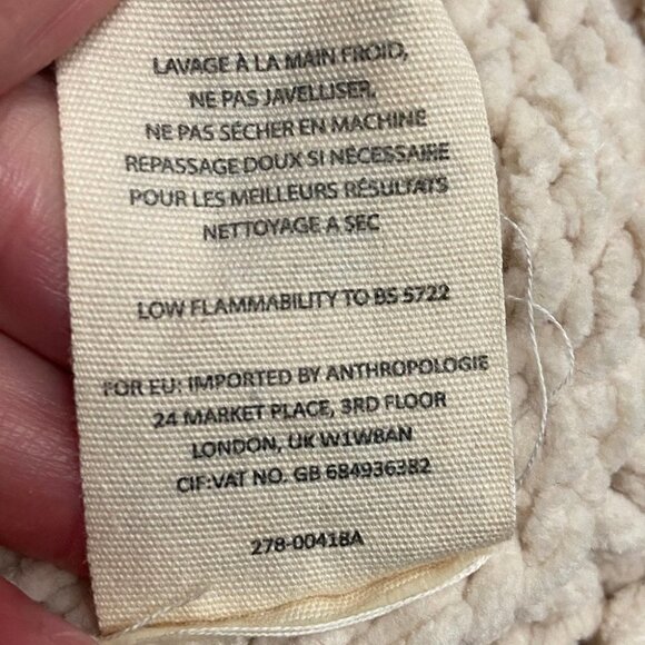 Anthropologie Moth Chenille Wool Pullover Sweater Size Medium Beige Chunky Knit - Picture 8 of 8